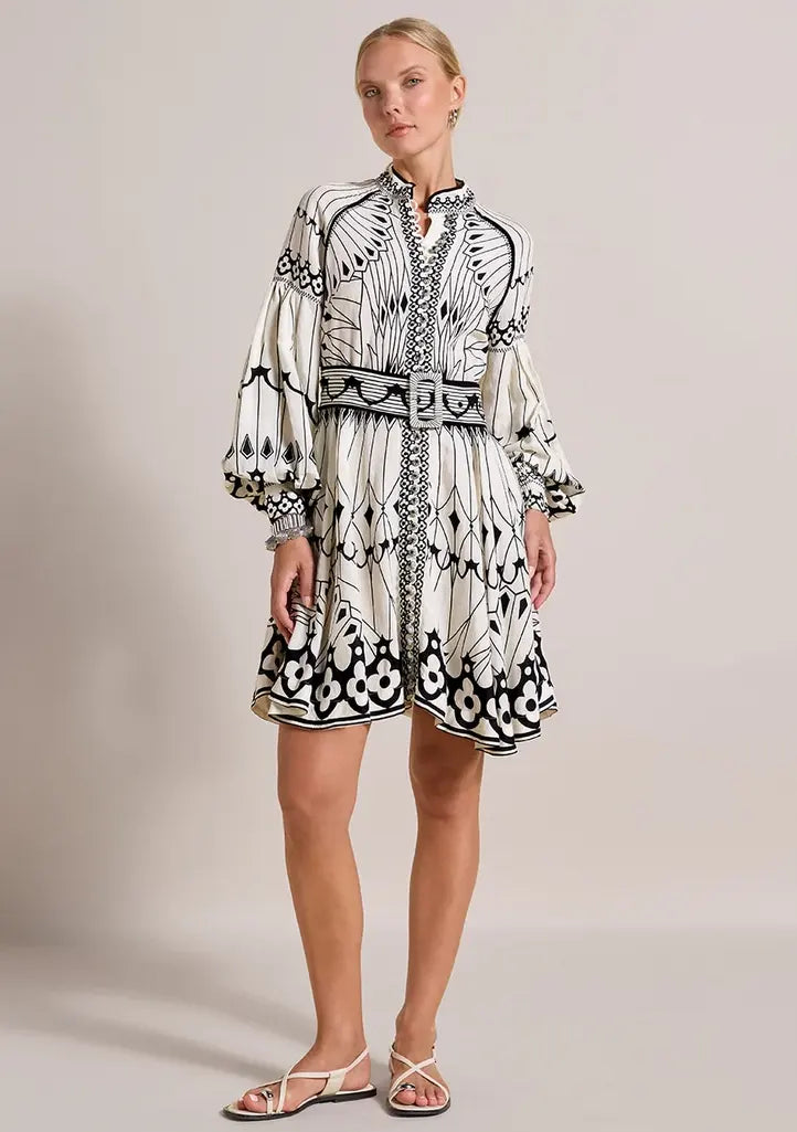 ibBan Cotton Short Dress with Hand Embroidery - Meerab Short Dress
