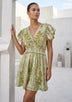 ibBan Premium Cotton Lurex Short Dress with Hand Embroidery -Iruka