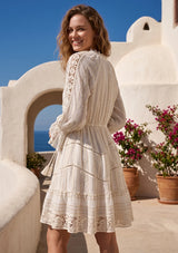 ibBan Women's Hand Embroidered Cotton Dres -Eshaal