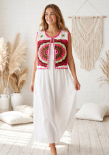 Women's Outing wear Open Front Round Neck Gilet - Sara