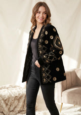 Women's Heavy Embroidered Winter Coat | Luxury Designer Outerwear | ibBan - Alesta