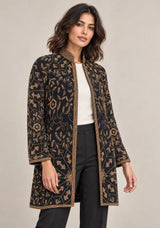 ibBan Women’s Black  Jacket with Hand Embroidered - Elowen
