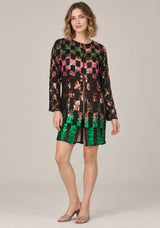 ibBan Women’s Net Long Jacket with Hand Embroidered - Gracie