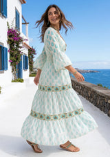 ibBan Summer Long Dress with Hand Embroidery | Elegant Maxi Dress - Tarra