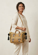 Bolso de lona bordado para mujer - Supirya