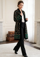 ibBan Luxury Hand Embroidered Women's Coat -Abiba
