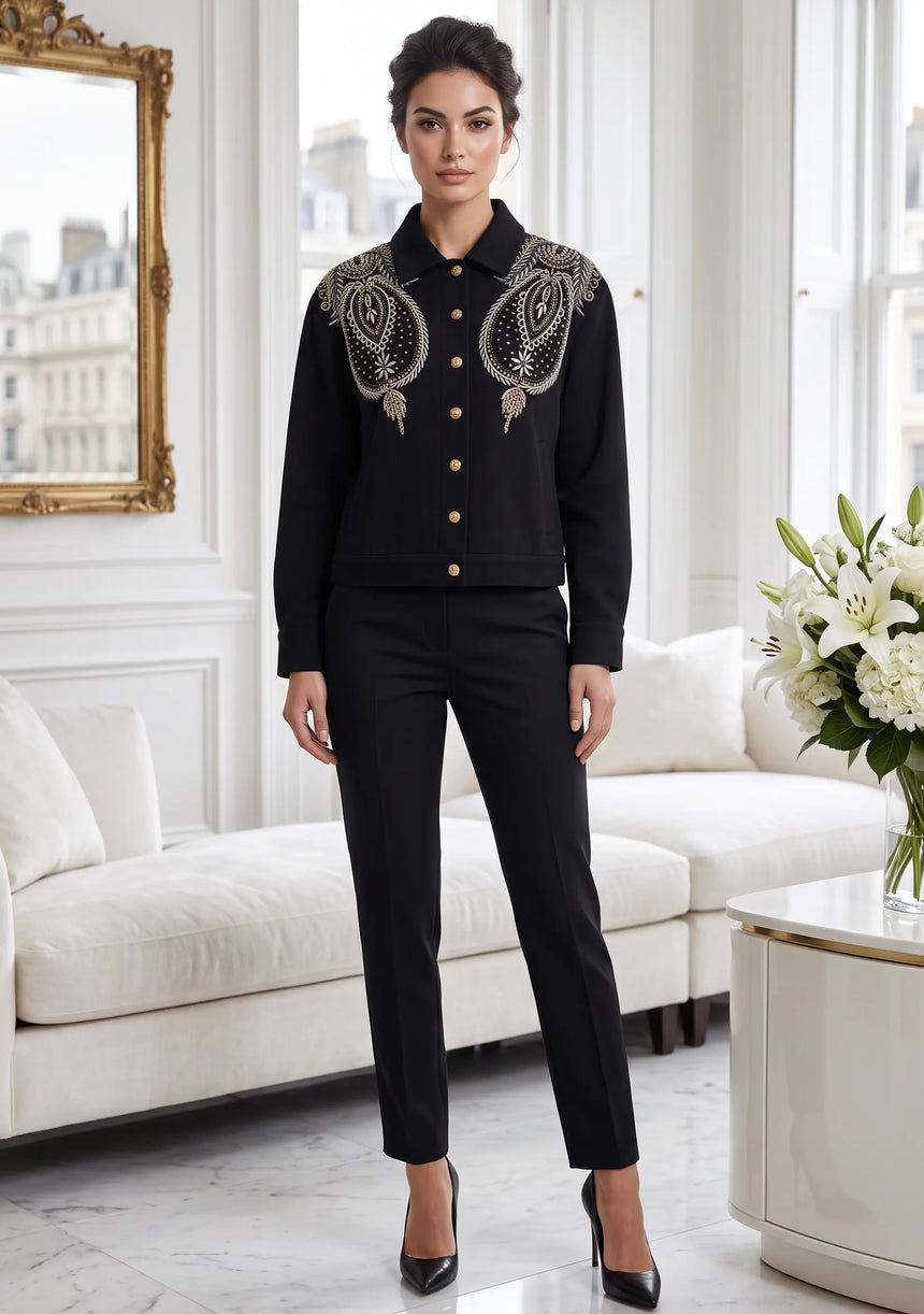 ibBan Luxury Hand Embroidered Women's Jacket - Esana Jacket