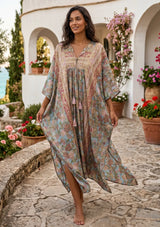 ibBan Premium Lurex Kaftan Dress with Hand Embroidery -Kamla Kaftan