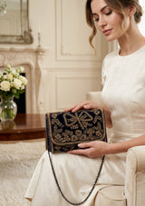 Women's Embroidered Vintage Royal  Clutch Bag - Waren