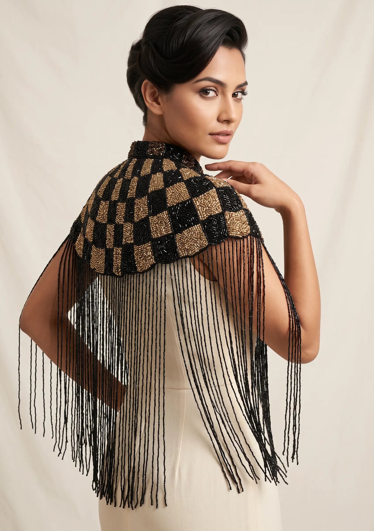 ibBan Luxury Embroidered Evening Cape - Gunsa
