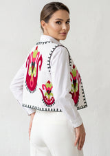 Women's Outing wear Open Front V-Neck Gilet - Sona