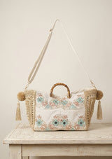 Bolso de lona bordado para mujer - Peras