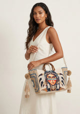 Bolso de lona bordado para mujer - Lea