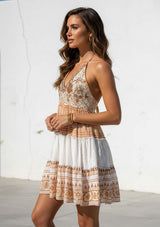 ibBan Hand Embroidered Sleeveless Mini Dress - Cheka Short Dress