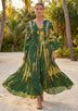 Maxivestido de lino de cuello redondo para mujer - Estilo tubo