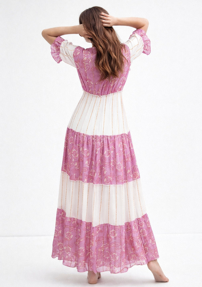 Vestido largo de algodón para mujer - Revaya