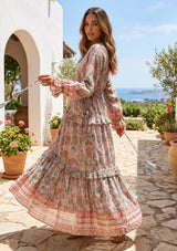 ibBan Premium Lurex Maxi Dress with Hand Embroidery | Luxury Boho -Baria