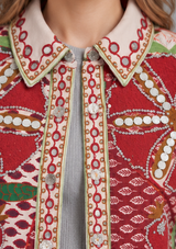 IbBan Embellished Cotton Canvas Jacket - Mariana