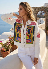 Compare  Women's Classic Shirt Collar Neck -Lila jacket