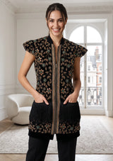 bBan Women's Hand Embroidered Vest Coat -Asleen
