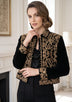 ibBan Luxury Black Jacket with Heavy Gold Hand Embroidery - Goldy Jacket