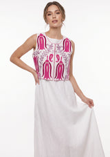 Women's Outing wear Open Front Round Neck Gilet - Vesana