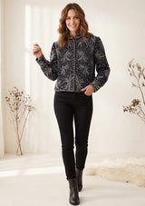 ibBan Luxury Heavy Hand Embroidered Winter Jacket | Women's Designer Statement Jacket - Idli