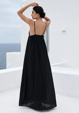 ibBan Premium Cotton Maxi Dress with Hand Embroidery - Rowi