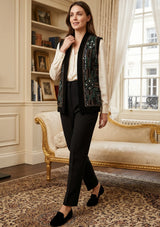 ibBan Women's Hand Embroidered Gilet | Luxury Designer Gilet - Anum