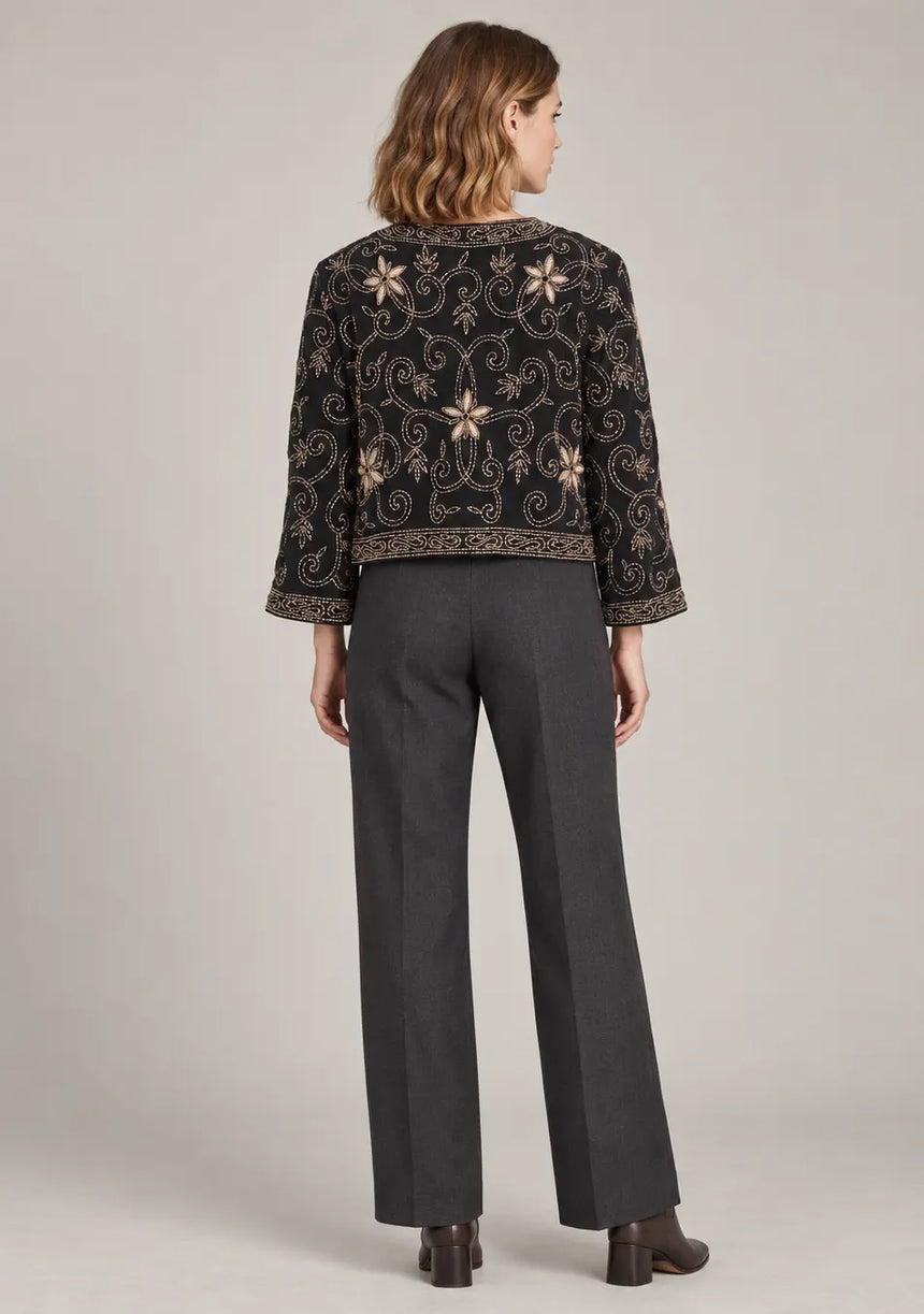 ibBan Women’s Jacket with Hand Embroidered Beadwork - Aviora