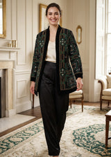 ibBan Women's Hand Embroidered Short Coat - Anum