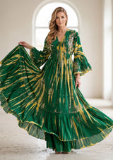 Maxivestido de lino de cuello redondo para mujer - Estilo tubo
