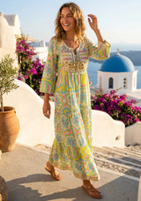 Long Printed Cotton Dress for Women | ibBan Summer Collection - Almia