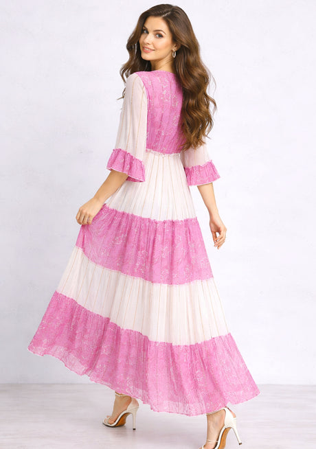 Vestido largo de algodón para mujer - Revaya