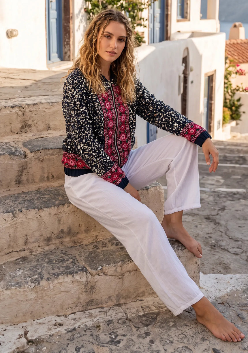 ibBan Hand Embroidered Bomber Jacket - Anab