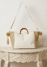 Bolso de lona bordado para mujer - Peras