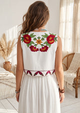 Women's Outing wear Open Front Round Neck Gilet - Gypsy
