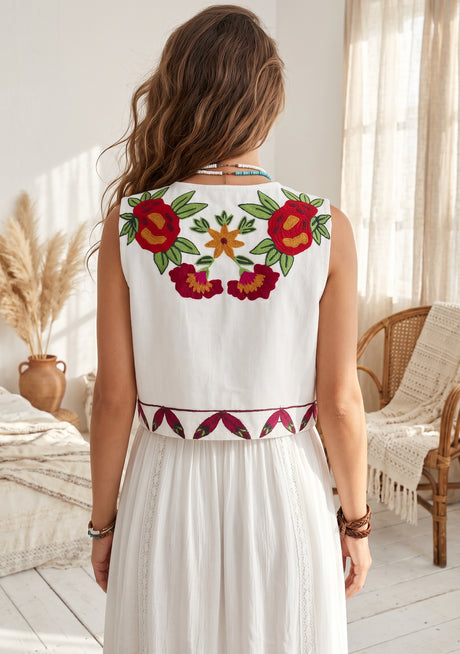 Women's Outing wear Open Front Round Neck Gilet - Gypsy