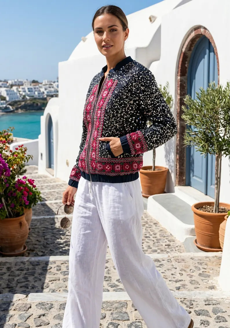ibBan Hand Embroidered Bomber Jacket - Anab
