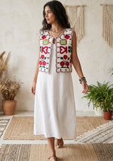 Women's Outing wear Open Front Round Neck Gilet - Zara