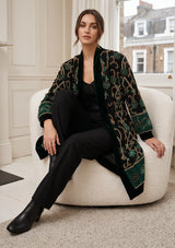 ibBan Luxury Hand Embroidered Women's Coat -Abiba