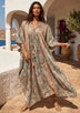 ibBan Premium Lurex Kaftan Dress with Hand Embroidery -Kamla Kaftan
