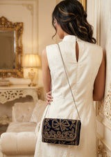 Women's Embroidered Vintage Royal  Clutch Bag - Waren