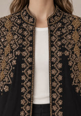ibBan Women’s Jacket with Hand Embroidered Beadwork - Mabel