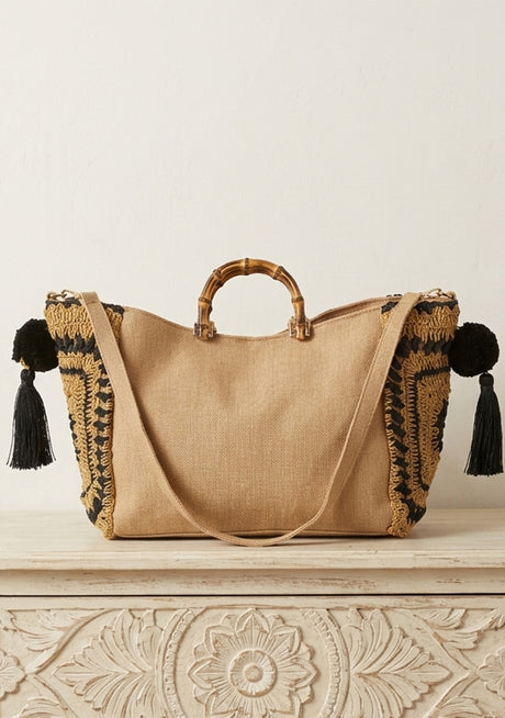 Bolso de lona bordado para mujer - Supirya