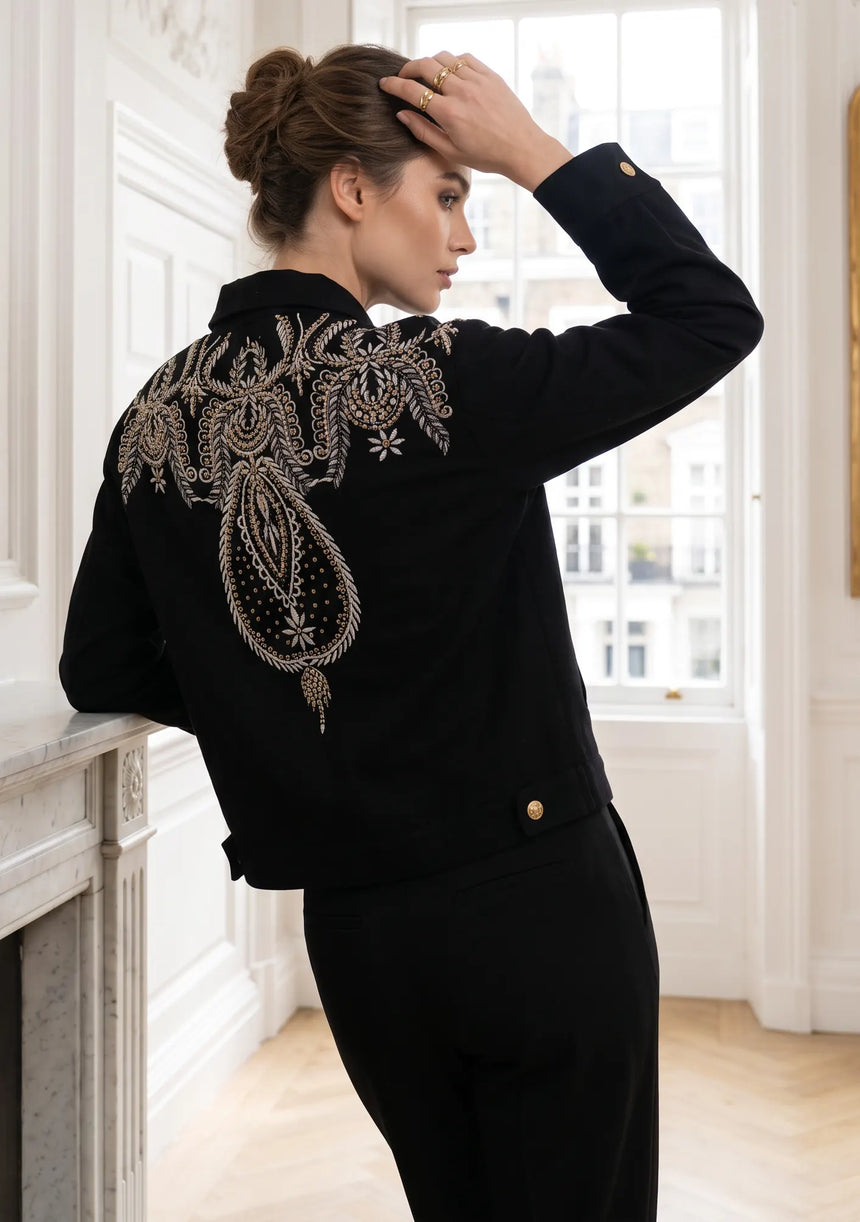 ibBan Luxury Hand Embroidered Women's Jacket - Esana Jacket