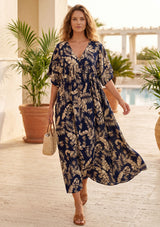 Maxivestido de algodón para mujer - Tabina