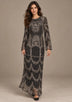 Women’sParty Long Dress with Hand Embroidery - Sybel
