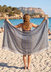 Blue Printed Cotton Voile Beach Pareo for Women | ibBan Resort Collection