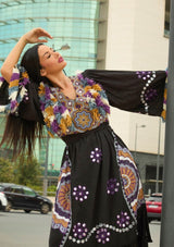 ibBan Vestido Largo para Mujer Sara | Tela Slub | Artesanal | Talla Única